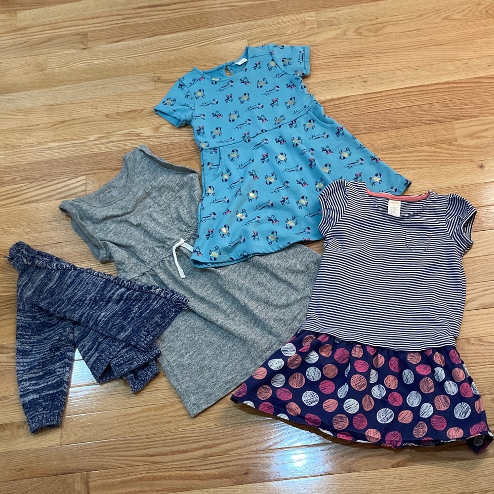 Girls' Dress and Cardigan Set